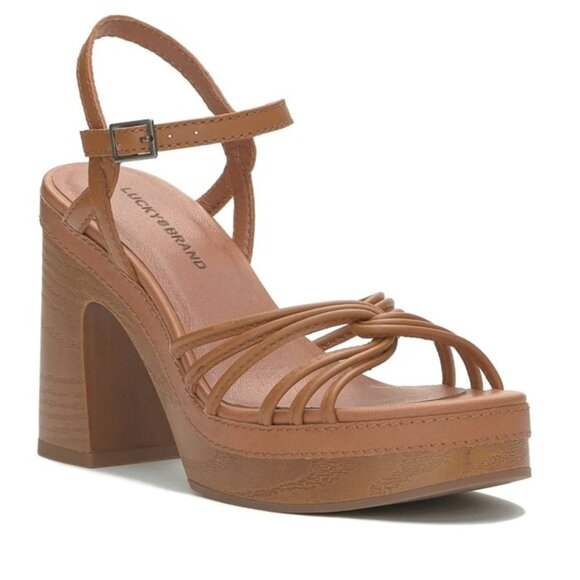 Lucky Brand Ismene Strappy Platform Heeled Sandals Women's Size 11M New in Box - Picture 1 of 6